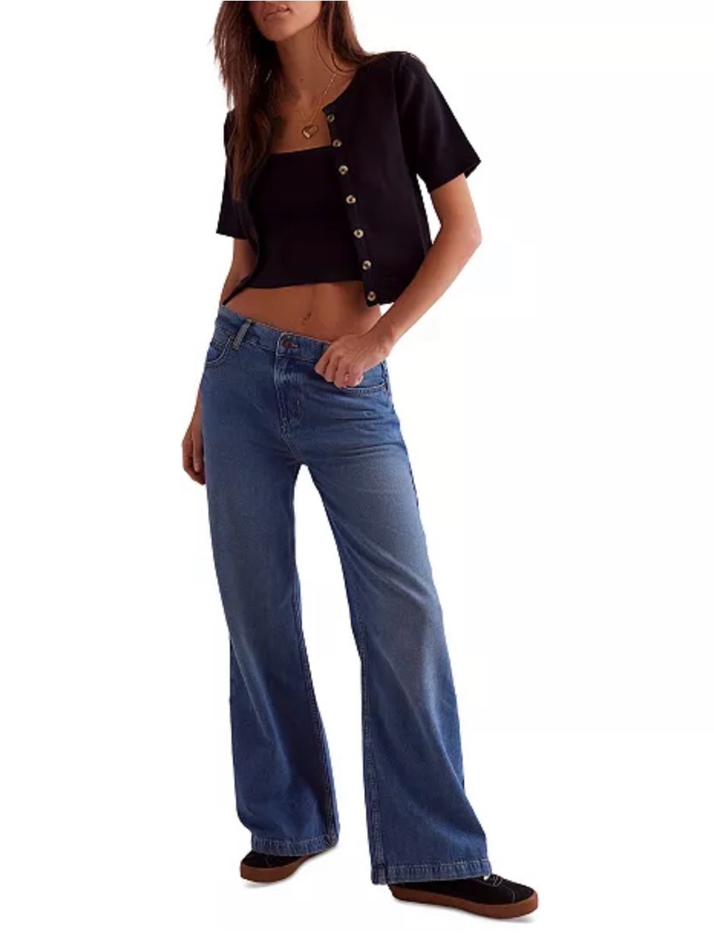Free People Stride Wide Leg Jeans – Size 29